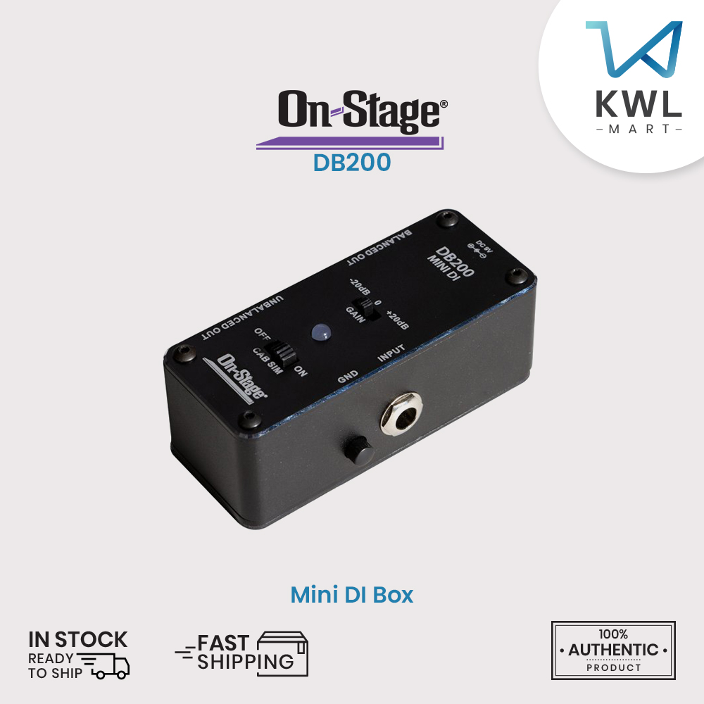 On-Stage DB200 Mini DI Box (Active) With Cabinet Simulator - Image 6