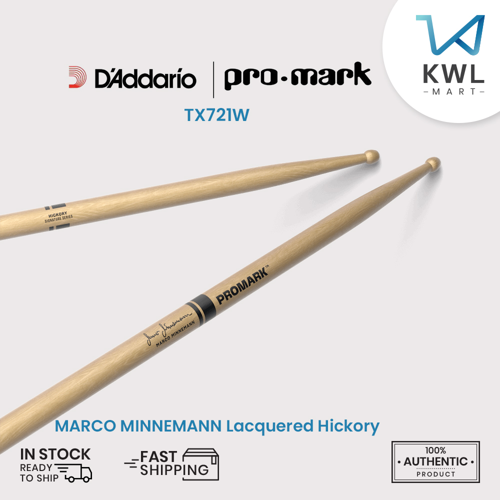 ProMark TX721W MARCO MINNEMANN 721 SIGNATURE Collection Drumsticks, Lacquered Hickory - Image 2