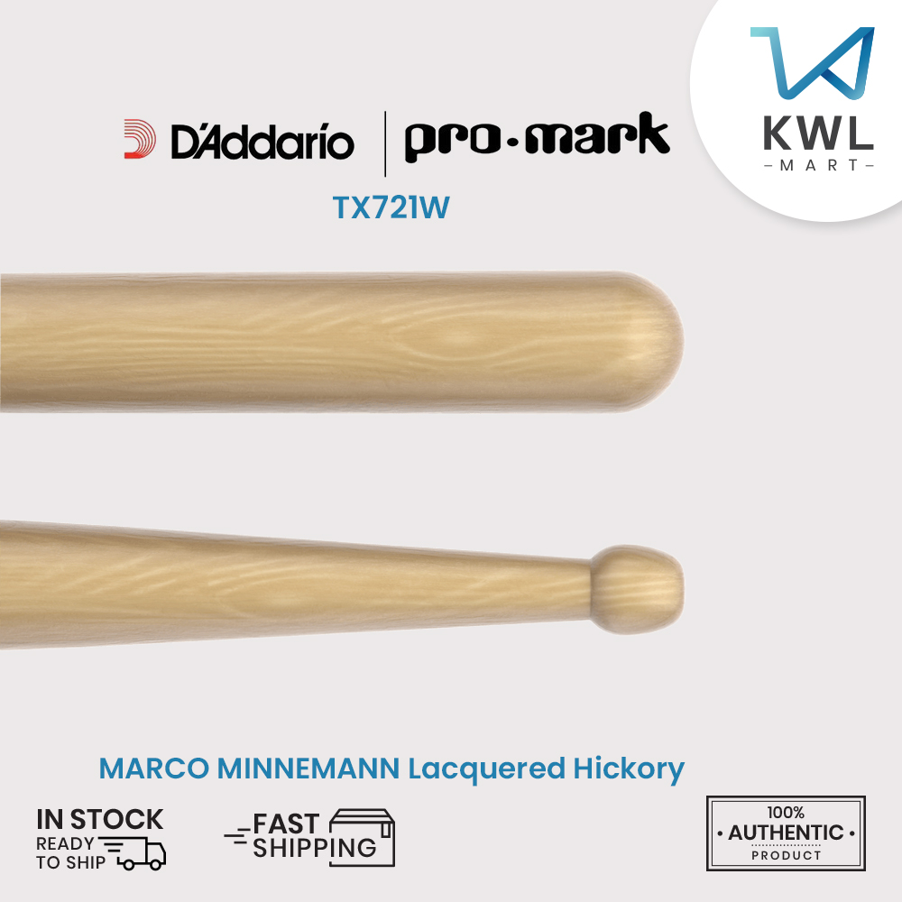 ProMark TX721W MARCO MINNEMANN 721 SIGNATURE Collection Drumsticks, Lacquered Hickory - Image 4