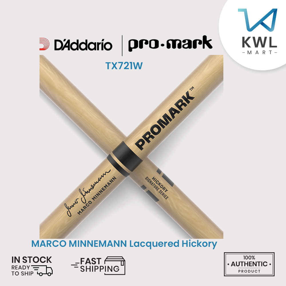 ProMark TX721W MARCO MINNEMANN 721 SIGNATURE Collection Drumsticks, Lacquered Hickory - Image 5